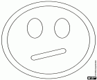 L'emoticona de la cara amb la boca torta. Smiley està de mal humor o molest