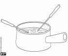 La fondue de formatge, un menjar típic i molt popular a Suïssa, un plat ideal per als dies més freds de l'hivern. La base de la fondue és una barreja fosa de formatges amb vi blanc en la qual es suquen petits trossos de pa amb una broqueta
