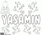 Yasamin, nom femení d'origen persa, variant de Yasamen i Yasamine, entre d'altres. L'origen i el significat d'aquest nom és la flor de gessamí