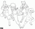 Naruto juntament amb els personatges del famós manga anime