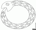 L'ouroboros és un símbol antic que prové de la iconografia de l'antic Egipte. L'ouroboros és una serp mossegant la seva pròpia cua. L'ouroboros s'ha convertit en un símbol pel gnosticisme i el hermetisme