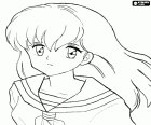 Kagome Higurashi és la segona protagonista del anime manga Inuyasha. En aquesta pàgina per pintar la cara bonica i dolça de la Kagome