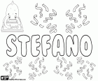 Stefano, nom italià per a nen, variant de Stefanio, derivat del nom grec Stephanos, el seu significat és corona