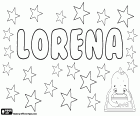 Lorena, nom femení utilitzat en diferents llengües. Lorena, variant del nom francès Lorraine, en espanyol, portuguès, italià i croat, té el seu origen a la regió francesa del mateix nom. Lorena, variant de Lauren, nom anglès per a nena que correspon a Llorença
