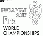 El logotip de Budapest 2017 Campionat del món de Natació. El Campionat Mundial de la FINA se celebra a Budapest, Hongria, del 14 al 30 de juliol de 2017