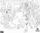 Les princeses reials unicorns al Festival de l'amistat de Canterlot. Les tres princeses unicorns: Princesa Celestia, Princesa Luna i Princesa Candance