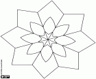Aquesta flor d'origami és la figura principal per crear bells dissenys amb repeticions