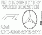 Cinquè títol consecutiu del Campionat del món de Constructors de la Fórmula 1 FIA 2018. Mercedes és l'únic campió de 2014