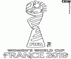 Logotip de la Copa del món de futbol femení de la FIFA 2019 que se celebra a França des del 7 de juny a juliol 7, 2019. Els 24 equips participants són Alemanya, Argentina, Austràlia, Brasil, Camerun, Canadà, Corea, EUA, Escòcia, Espanya, França, Anglaterra, Itàlia, Jamaica, Japó, Nigèria, Noruega, Nova Zelanda, Països Baixos, Sud-àfrica, Suècia, Tailàndia, Xile i Xina