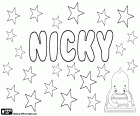 Nicky, nom usat en anglès i altres idiomes, tant per a nens com per a nenes, com diminutiu de Nicholas o Nicole. Nicky, variant de Nick