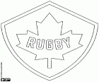 Logo de l'equip nacional de rugbi del Canadà. Tenen els sobrenoms de Canucks i les Rouges