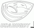 Logotip de l'equip nacional dels EUA de rugbi, conegut pel sobrenom de The Eagles, les àguiles