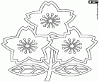 Logo amb tres flors de cirerer, el símbol de l'equip nacional de rugbi de Japó que té el sobrenom de The Brave Blossoms, les flors valentes