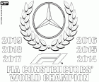 Campions del món! Per sisena vegada consecutiva! L'escuderia Mercedes ha aconseguit un nou títol mundial de constructors el 2019. Mercedes ha guanyat tots els campionats des de 2014
