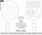 2019-20 Final de la Lliga de Campions femenina de la UEFA entre el VfL Wolfsburg i l'Olympique Lyonnais, el 30 d'agost de 2020, Estadi Anoeta, Donostia - Sant Sebastià, País Basc, Espanya
