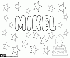 Mikel, nom basc per noi, prové del nom hebreu Mikha'el