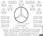 Mercedes és la campiona del Campionat Mundial de Constructors de la FIA 2021, el vuitè títol consecutiu