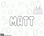 Matt, variant de Mat, nom de nen anglès, forma curta de Matthew, Mateu, derivat del nom grec Matthaios que prové del nom hebreu Mattityahu que significa regal de Yahvé