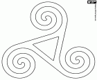 El triskelion o la trisquela és un símbol del druïdisme. Aquest símbol consisteix en tres espirals unides des del centre en una simetria rotacional