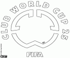 El logotip de la Copa Mundial de Clubs de la FIFA 2025. La primera edició d'aquest torneig, amb 32 equips de les sis confederacions continentals, se celebrarà als Estats Units d'Amèrica del 14 de juny al 13 de juliol de 2025.