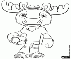 Pintar Maple, mascota de Canadà Copa del Món 