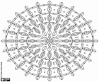 Pintar Mandala senzilla, cercles i fulles