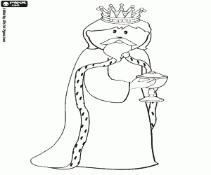 Pintar El Rei Gaspar i el seu regal