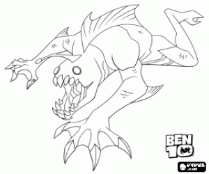 Pintar Ripjaws, perillós alien Ben 10