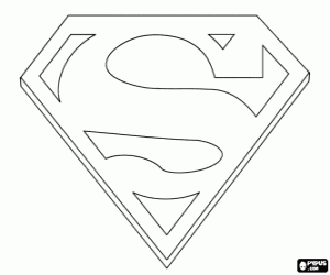 Pintar S de Superman. Emblema de Superman