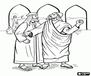 Pintar Els sacerdots estan enfadats amb Jesús