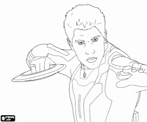 Pintar Sam Flynn i un disc de llum