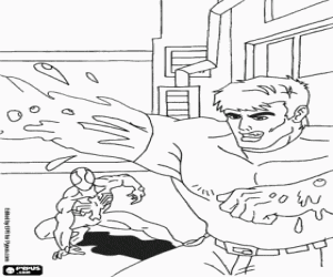 Pintar Sandman, un enemic de Spiderman