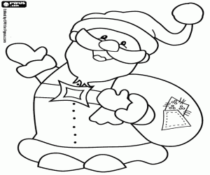 Pintar Santa Claus somrient i divertit