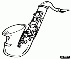 Pintar Un saxo, instrument de vent