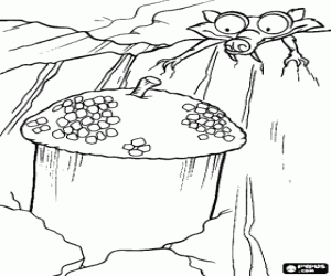 Pintar Scrat i un enorme gla