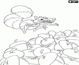 Pintar Scrat l'esquirol i els glans