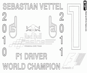 Pintar Sebastian Vettel, campió 2011 F1