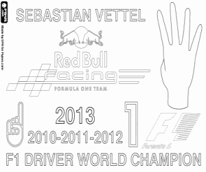Pintar Sebastian Vettel, campió F1 2013