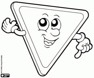 Pintar Un senyal de trànsit de prioritat