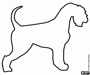 Pintar La silueta d'un gos Schnauzer
