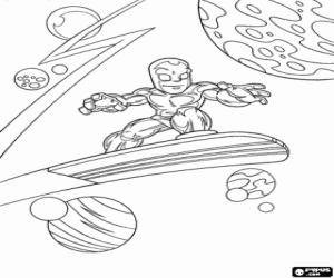 Pintar Silver Surfer a través de l'espai