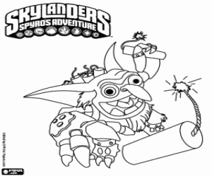 Pintar Skylander Boomer amb dinamita