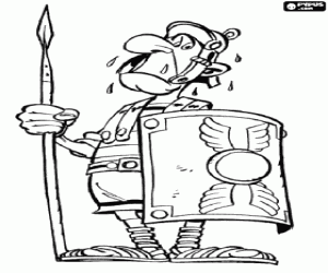 Pintar Soldat romà té por dels gals