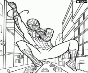 Pintar Spiderman damunt els carrers
