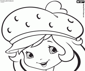 Pintar Strawberry Shortcake, cara somrient