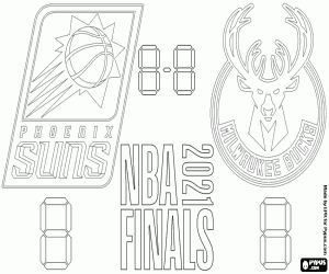 Pintar Suns vs Bucks, Finals de la NBA 2021