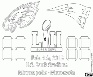 Pintar Super Bowl 2018, Patriots v Eagles