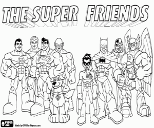Pintar Super Friends. Super amics