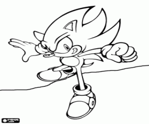 Pintar Super Sonic, transformació de Sonic