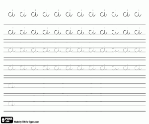 Pintar La síl·laba CI per escriure